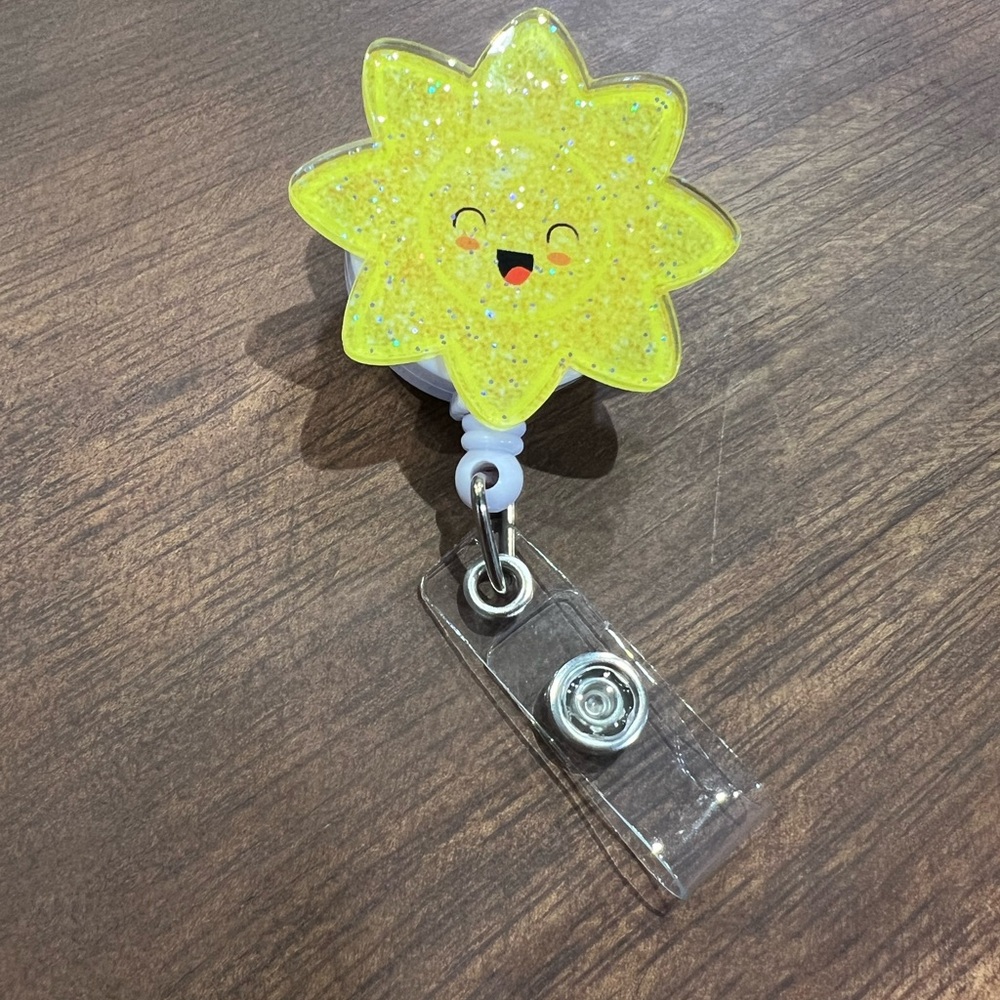 New Cute Sun Badge Reel